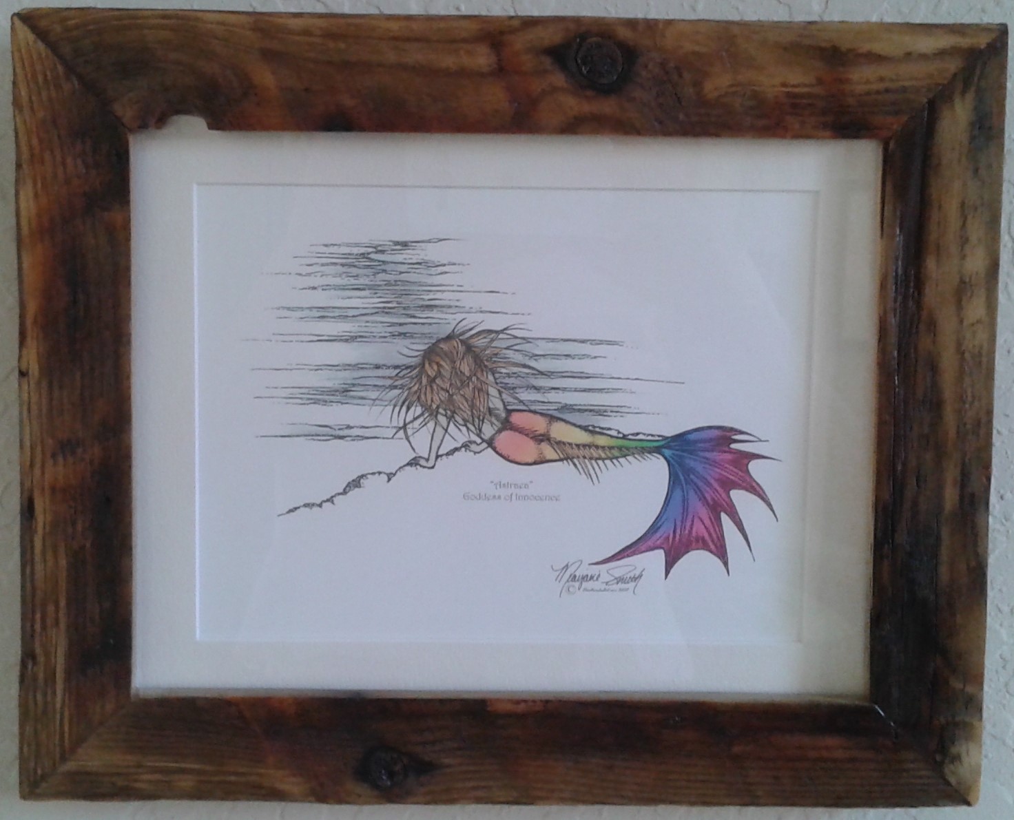 Mermaid Astraea - Chartworks By Marjorie Smith - Framed