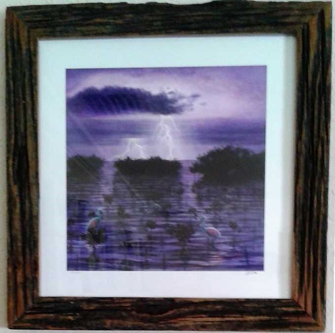 Midnight Lightning Artwork By Jason Barth Framed