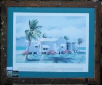 Pigeon Key 32 x 26 Signed & Numbered Lithograph Framed on a 3D Crown