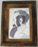 Sigmund Freud Artwork By Valerie Barth - Double Frames