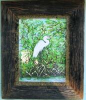 Snowy White Egret - Giclee PrintHand Signed & Double Frames