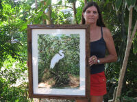 Snowy White Egret Print  Art By Pasta Pantaleo- Donated to the Burton United Methodist Church - Food Pantry